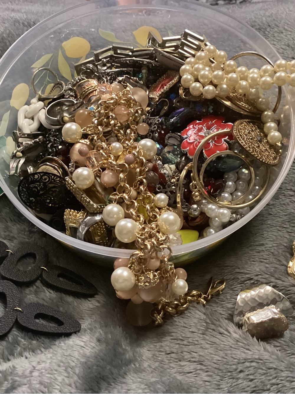 Gold and Pearl Cluster Charm Bracelet - Women Jewelry Bracelets